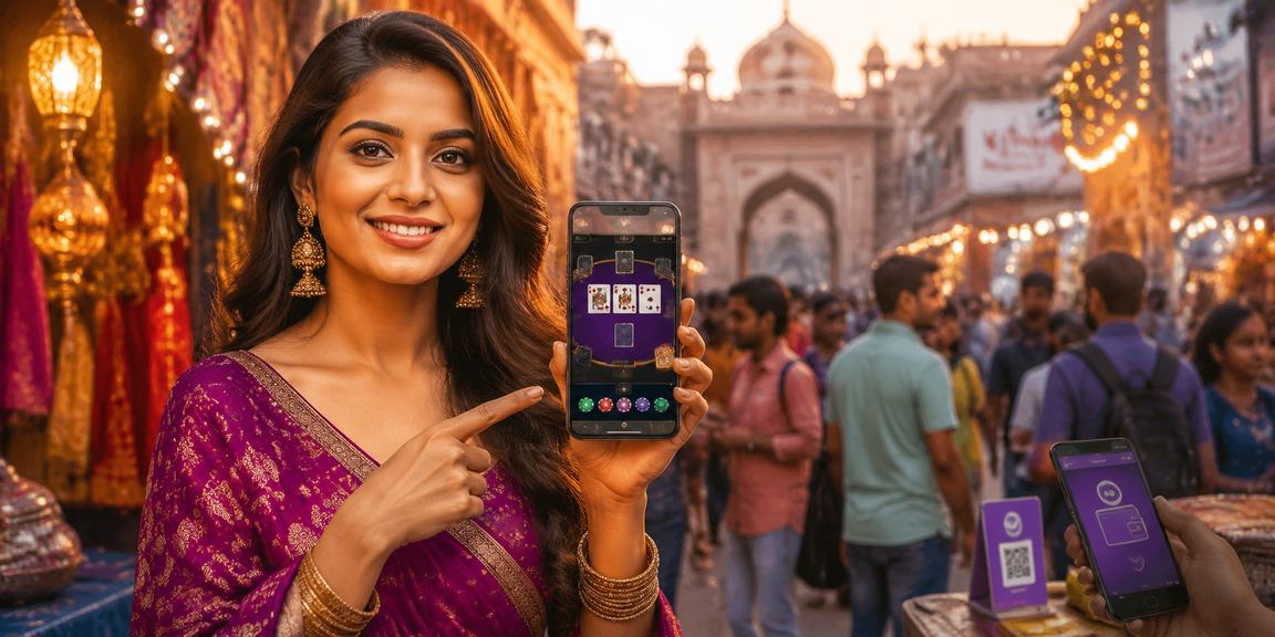 Young man playing Andar Bahar on mobile with seamless payment options in a comfortable Indian home environment